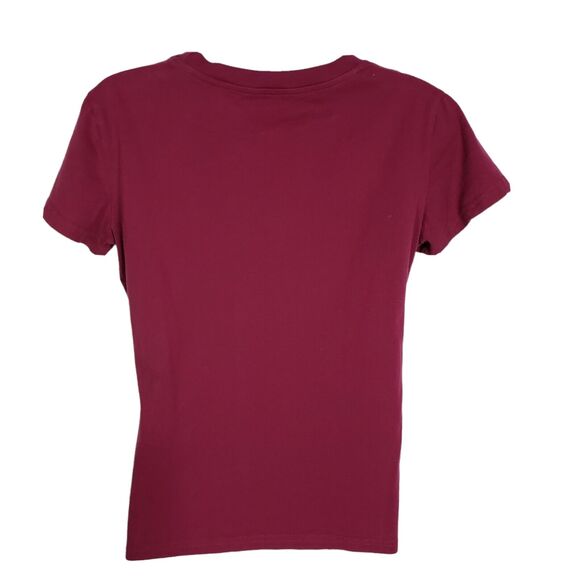 Shein Women's T Shirt Medium 6 Purple Graphic Smile Tee Short Sleeve Crew Neck - Picture 2 of 9